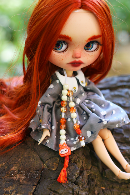Rowan – Custom Blythe Doll – OOAK – 28 cm (3 Outfits)