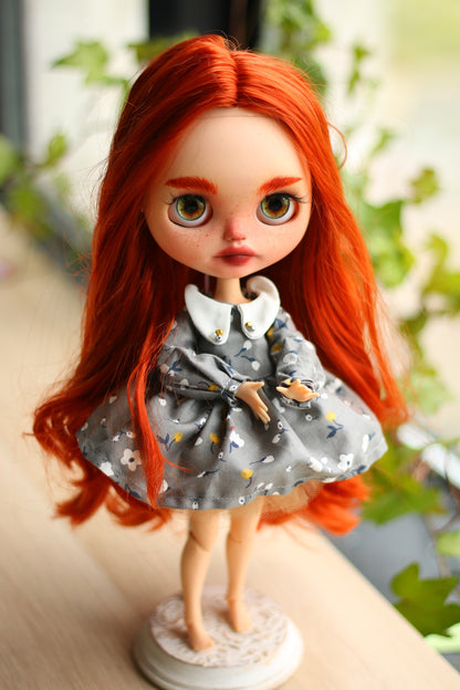 Rowan – Custom Blythe Doll – OOAK – 28 cm (3 Outfits)