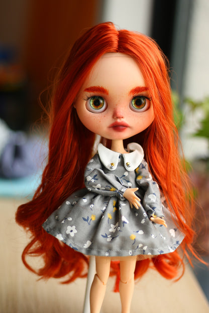 Rowan – Custom Blythe Doll – OOAK – 28 cm (3 Outfits)