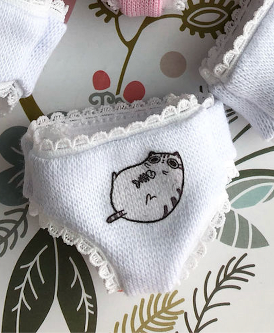 Blythe White Cat Print Panty