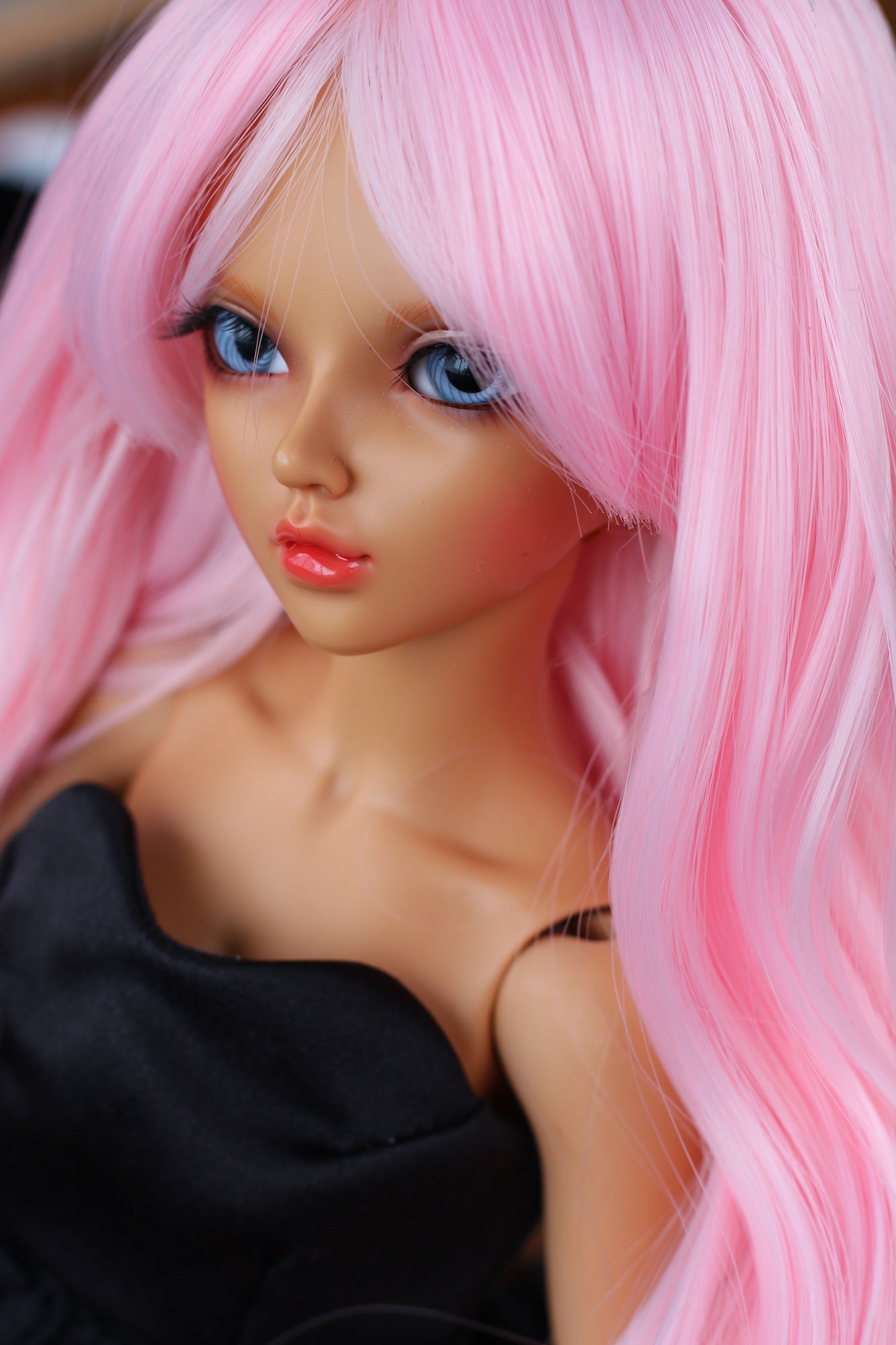 BJD Wig – Candy Pink | Cap 7–8 inch