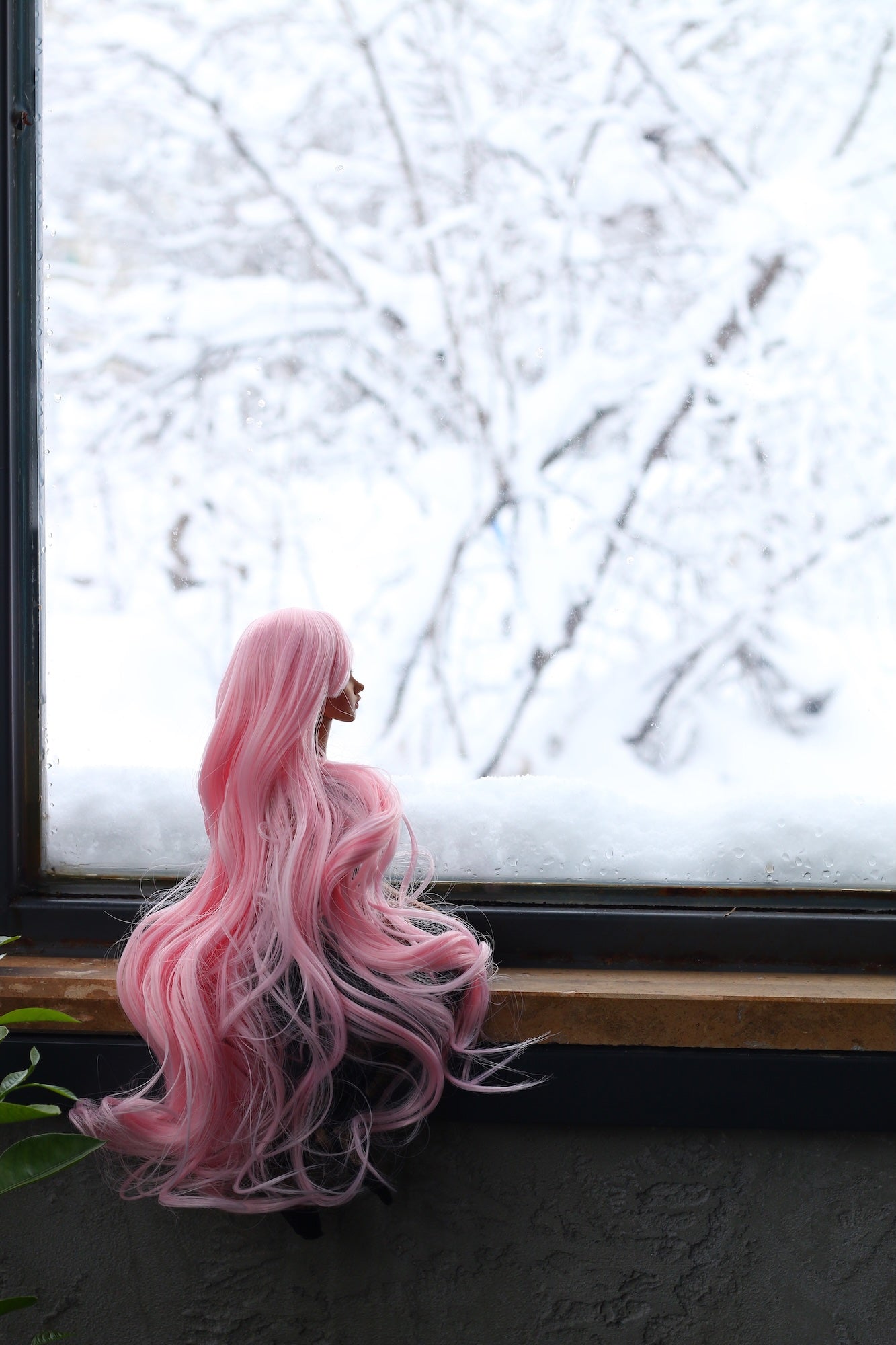 BJD Wig – Candy Pink | Cap 7–8 inch