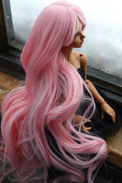 BJD Wig – Candy Pink | Cap 7–8 inch