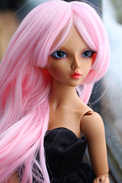 BJD Wig – Candy Pink | Cap 7–8 inch