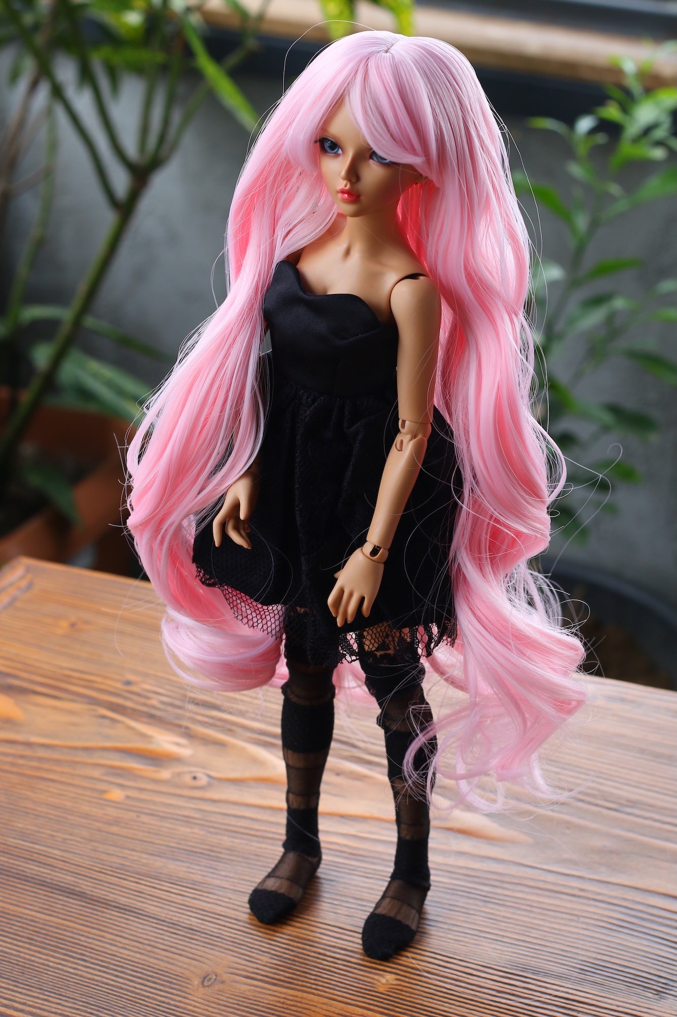 BJD Wig – Candy Pink | Cap 7–8 inch
