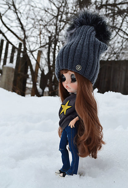 Blythe Camouflage Star Sweater & Denim Pants Set