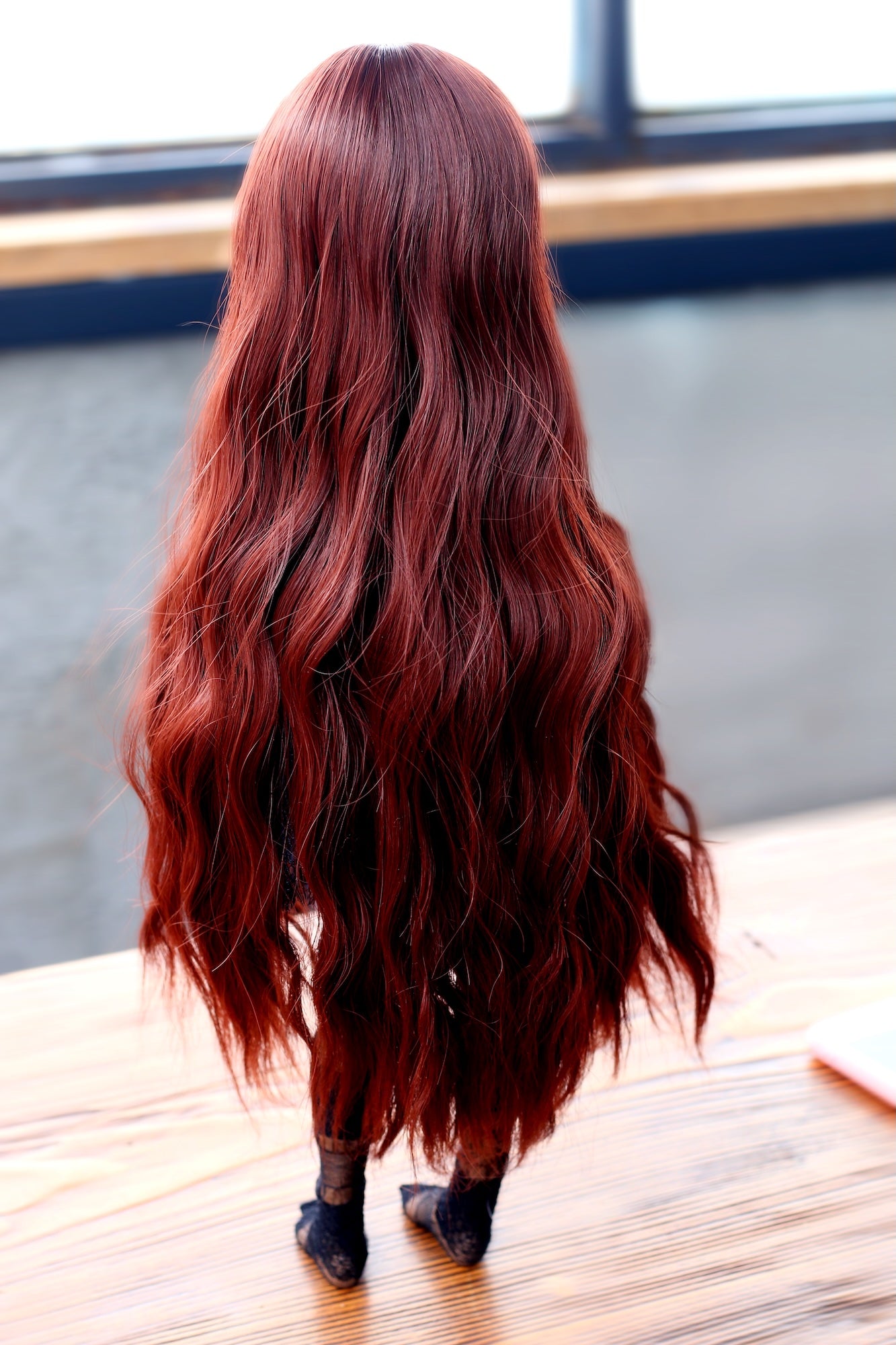BJD Wig – Dark Brown | Cap: 7–8 inch
